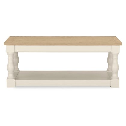 Chartreuse Aged Oak & Antique White Coffee Table