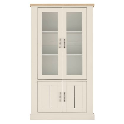 Chartreuse Aged Oak & Antique White Display Cabinet