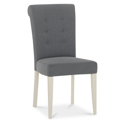 Chartreuse Antique White Uph Chair - Slate Blue (Pair)