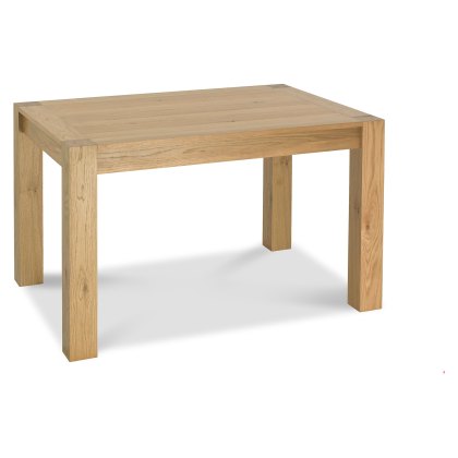 Turin Light Oak 4-6 Seater Table & 4 Kent Mustard Velvet Chairs - Gold Legs