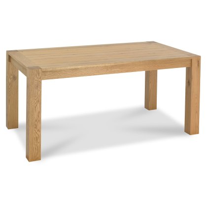 Turin Light Oak 6 Seater Table & 6 Lewis Grey Velvet Cantilever Chairs