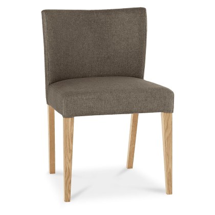 Turin Light Oak Low Back Uph Chair - Black Gold Fabric (Pair)
