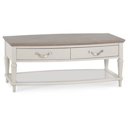 Ashley Grey Washed Oak & Soft Grey Coffee Table With Drawers