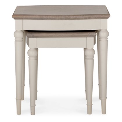 Ashley Grey Washed Oak & Soft Grey Nest Of Lamp Tables