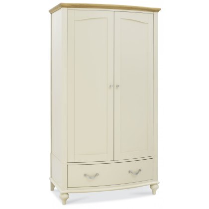 Ashley Pale Oak & Antique White Double Wardrobe