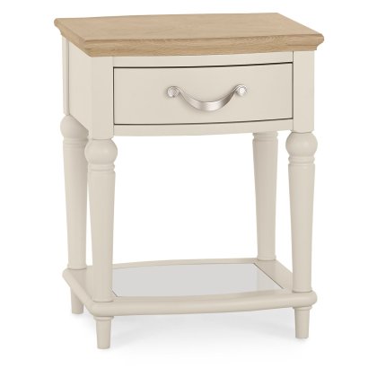 Ashley Pale Oak & Antique White Lamp Table With Drawer