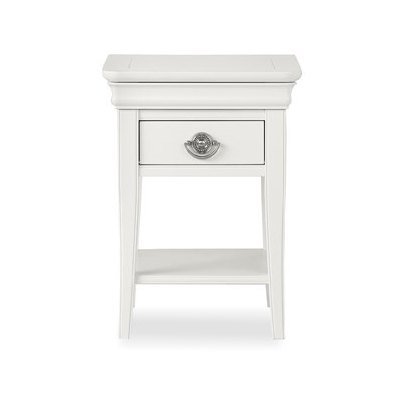 Charlotte White 1 Drawer Nightstand