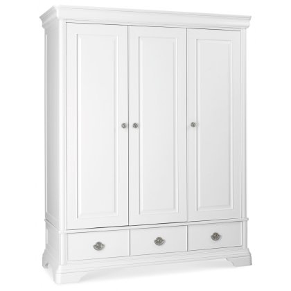 Charlotte White Triple Wardrobe