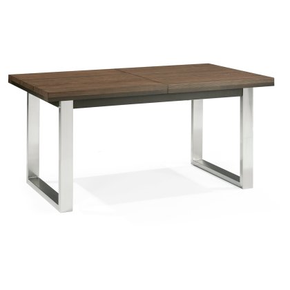 Faro Dark Oak 4-6 Seater Table & 4 Cantilever Chairs in Harvest Pumpkin Velvet