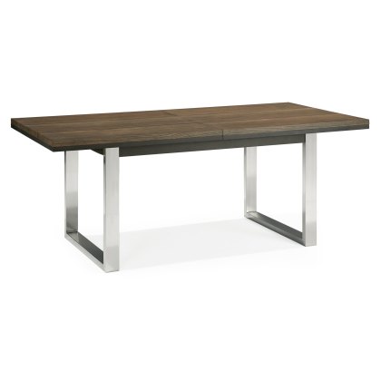Faro Dark Oak 6-8 Seater Table & 6 Cantilever Chairs in Harvest Pumpkin Velvet