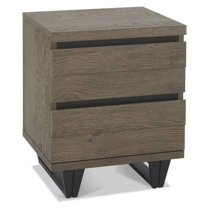 Faro Weathered Oak 2 Drawer Nightstand