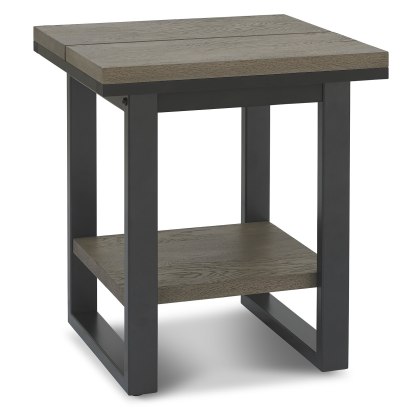 Faro Weathered Oak Lamp Table