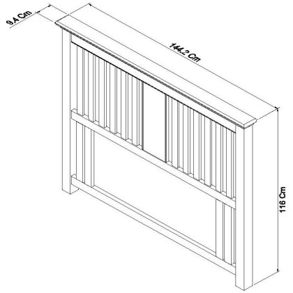 Montana Two Tone Headboard Double 135cm