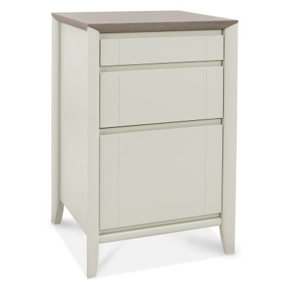 Palermo Grey Washed Oak & Soft Grey Filing Cabinet