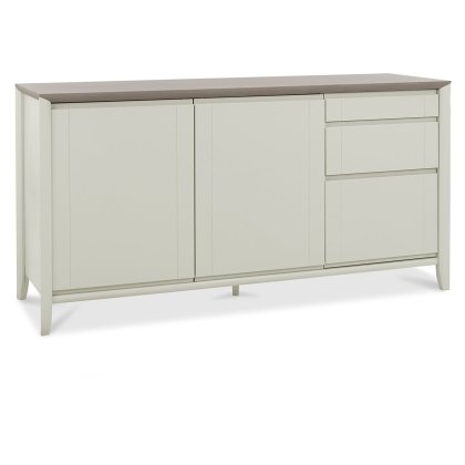 Palermo Grey Washed Oak & Soft Grey Wide Sideboard