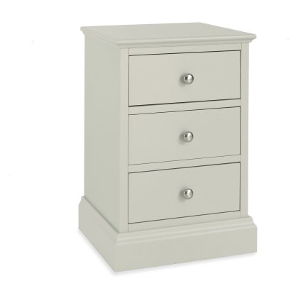 Rivendell Soft Grey 3 Drawer Nightstand