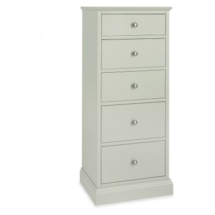 Rivendell Soft Grey 5 Drawer Tall Chest