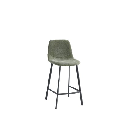 Alex Green Fabric Counter Stool
