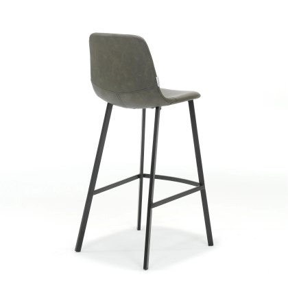 Vintage Taupe Pu Counter Stool