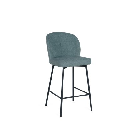 Clio Light Green Fabric Counter Stool