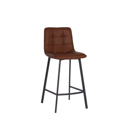 Louise Pu Vintage Cognac Counter Stool