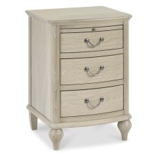 Bordeaux Chalk Oak 3 Drawer Nightstand