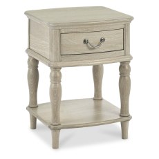 Bordeaux Chalk Oak Lamp Table With Drawer
