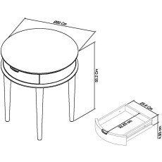 Oslo Walnut Lamp Table With Drawer