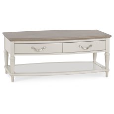 Ashley Grey Washed Oak & Soft Grey Coffee Table With Drawers