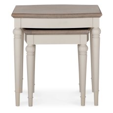 Ashley Grey Washed Oak & Soft Grey Nest Of Lamp Tables
