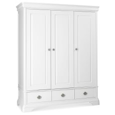 Charlotte White Triple Wardrobe