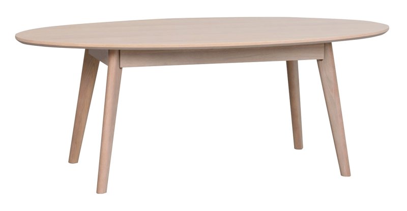 Yumi Oval Coffee Table in Whitewash Yumi Oval Coffee Table in Whitewash