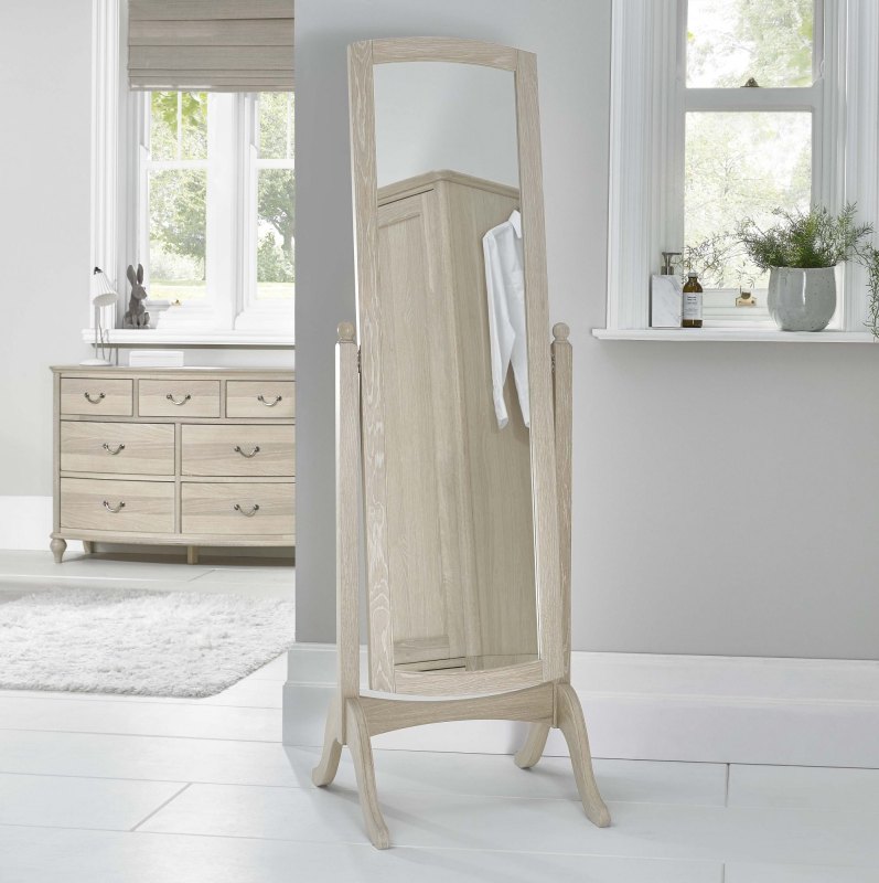 Bordeaux Chalk Oak Cheval Mirror Bordeaux Chalk Oak Cheval Mirror