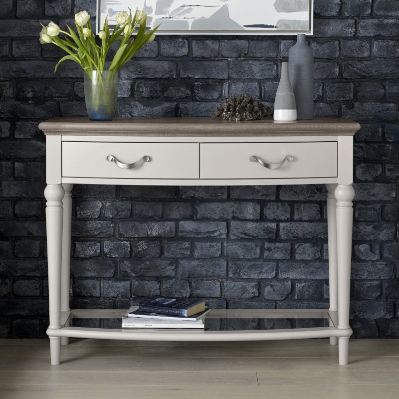 Ashley Grey Washed Oak & Soft Grey Console Table - Grade A2 - Ref #0043 Ashley Grey Washed Oak & Soft Grey Console Table - Grade A2 - Ref #0043