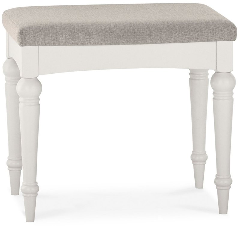 Ashley Soft Grey Stool - Pebble Grey Fabric Ashley Soft Grey Stool - Pebble Grey Fabric