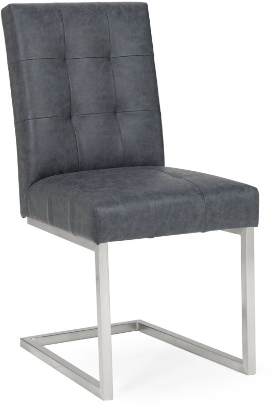 Faro Dark Oak Uph Cantilever Chair - Mottled Black Faux Lthr (Single) - Grade A2 - Ref #0243 Faro Dark Oak Uph Cantilever Chair - Mottled Black Faux Lthr (Single) - Grade A2 - Ref #0243