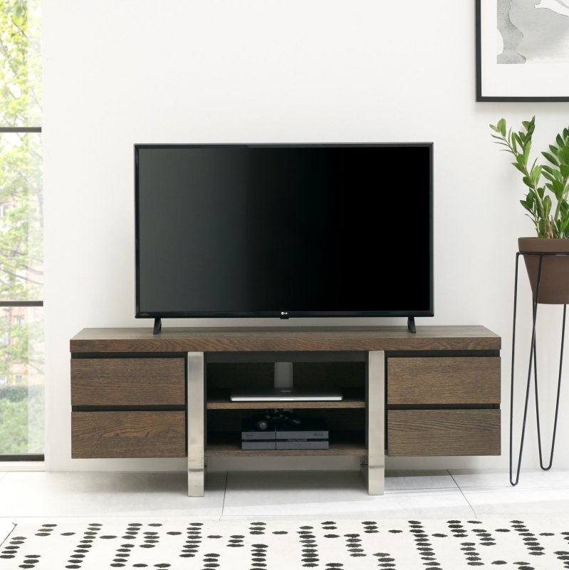 Faro Dark Oak Wide Entertainment Unit Faro Dark Oak Wide Entertainment Unit