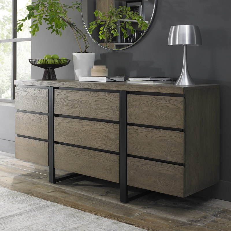 Faro Weathered Oak Wide Sideboard - Grade A2 - Ref #0353 Faro Weathered Oak Wide Sideboard - Grade A2 - Ref #0353