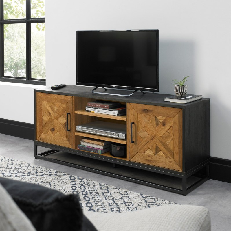 Harvey Rustic Oak & Peppercorn Entertainment Unit Harvey Rustic Oak & Peppercorn Entertainment Unit