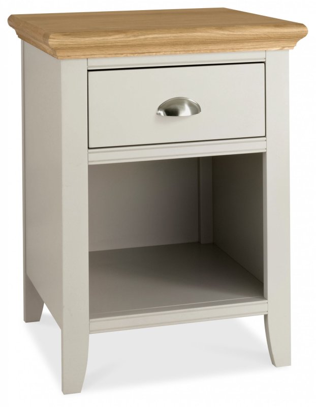 Montana Soft Grey & Pale Oak 1 Drawer Nightstand Montana Soft Grey & Pale Oak 1 Drawer Nightstand