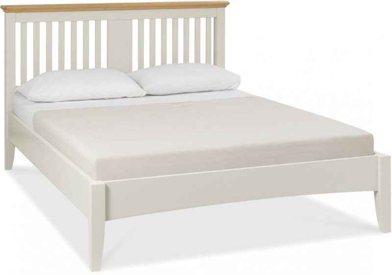 Bentley Designs Hampstead Soft Grey & Oak Slatted Bedstead- King 150cm