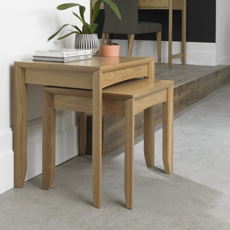 Palermo Oak Nest Of Lamp Tables Palermo Oak Nest Of Lamp Tables