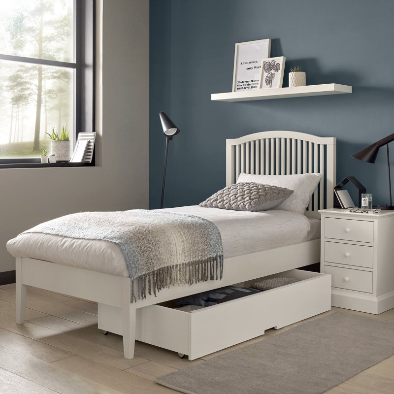 Rivendell White Slatted Bedstead Single 90cm Rivendell White Slatted Bedstead Single 90cm