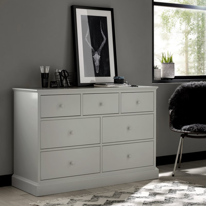 Rivendell Soft Grey 3+4 Drawer Chest Rivendell Soft Grey 3+4 Drawer Chest