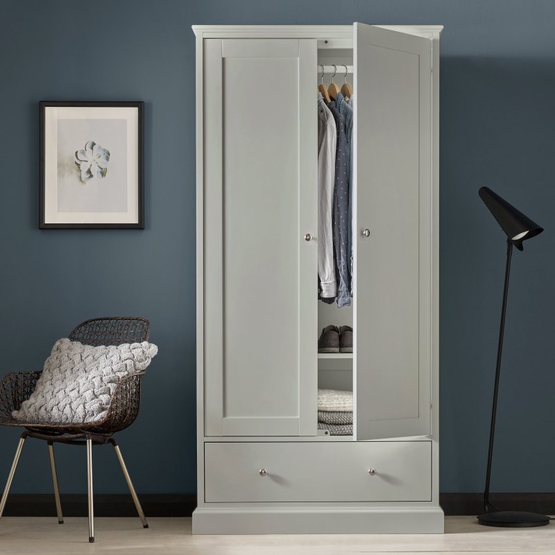 Rivendell Soft Grey Double Wardrobe Rivendell Soft Grey Double Wardrobe