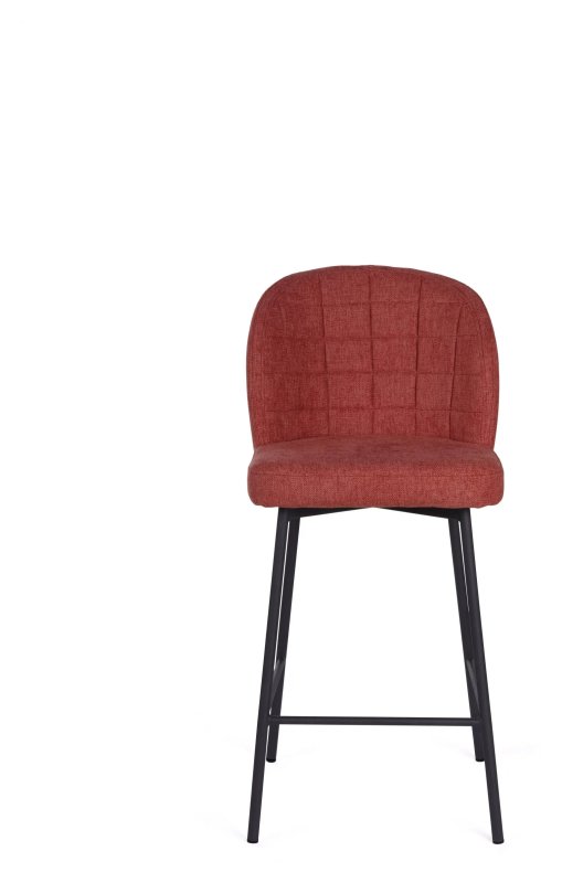 Clio Red Fabric Counter Stool Clio Red Fabric Counter Stool
