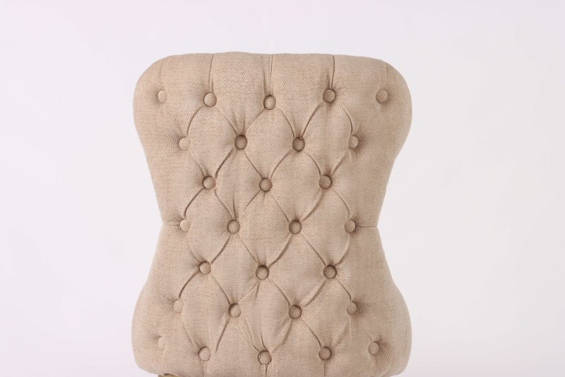 Guia Beige Button Back Dining Chair (With Piping) Guia Beige Button Back Dining Chair (With Piping)