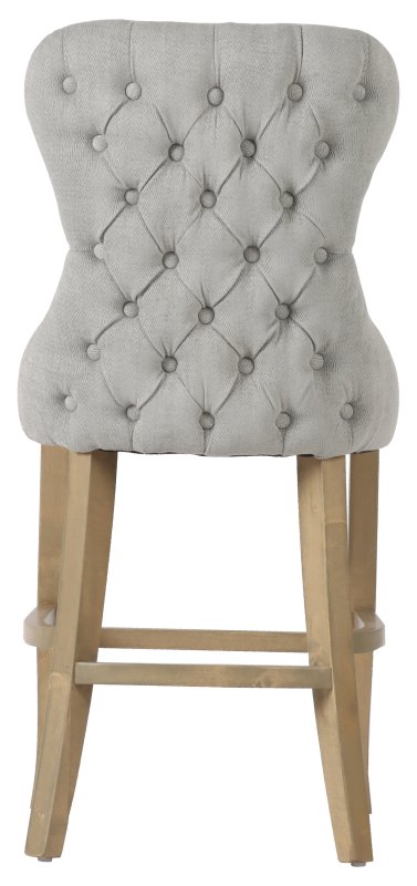 Guia Grey Button Back Counter Stool (With Piping) Guia Grey Button Back Counter Stool (With Piping)