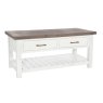 Purbeck Reclaimed Wood Painted 2 Drawer Coffee Table