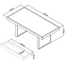 Akita Walnut 200cm Panel Dining Table Akita Walnut 200cm Panel Dining Table